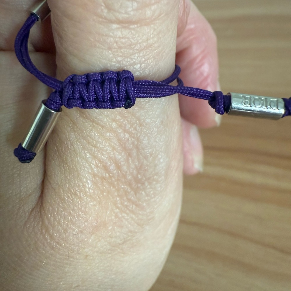 Christian Dior x ERL Purple Technical Rope and Purple Crystals Bracelet - Picture 5 of 10